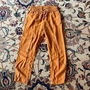 Linen pull-on trousers